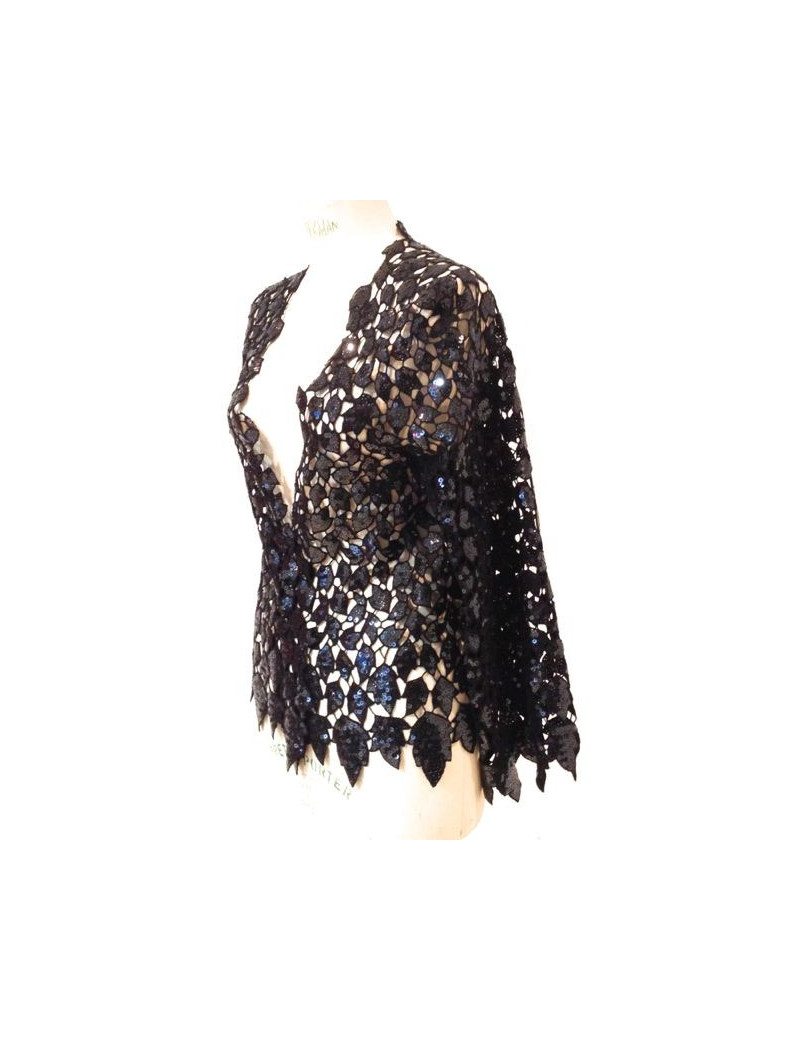 Gilet CHANEL en dentelle à sequins T 36