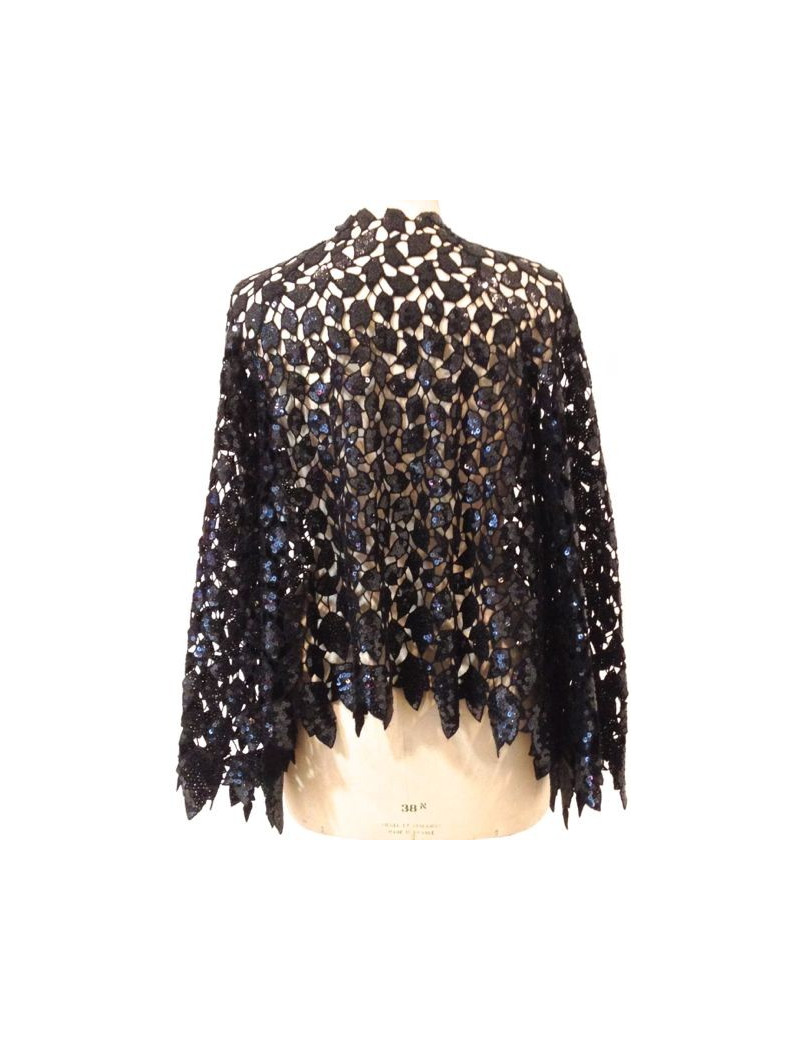 Gilet CHANEL en dentelle à sequins T 36