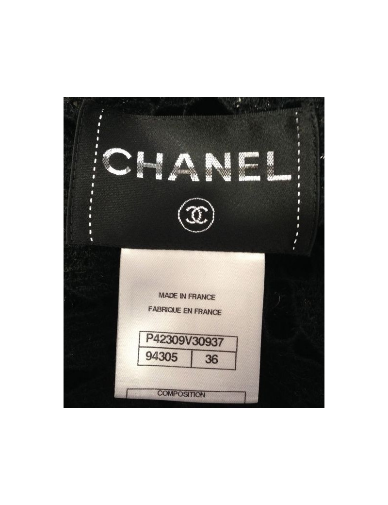 Gilet CHANEL en dentelle à sequins T 36