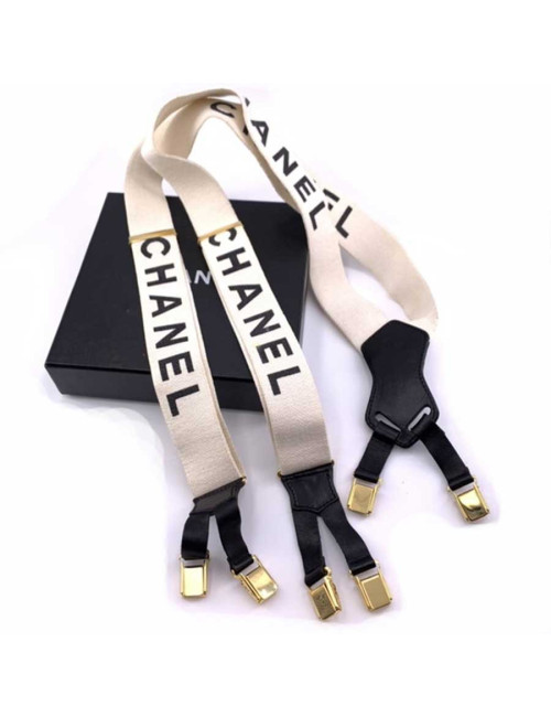 Bretelles CHANEL vintage blanches