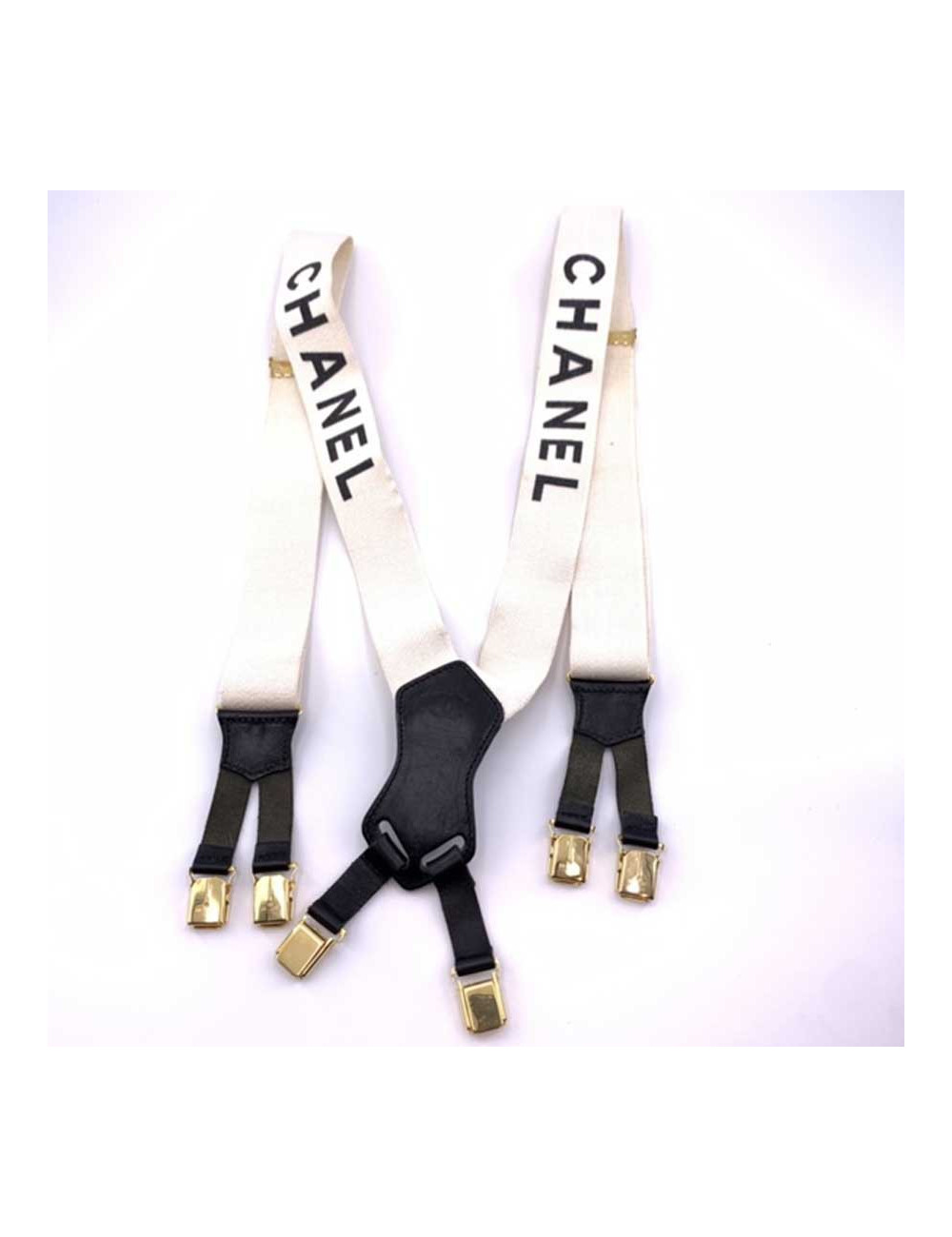 Bretelles CHANEL vintage blanches