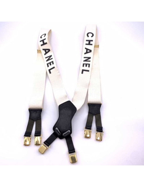 Bretelles CHANEL vintage blanches