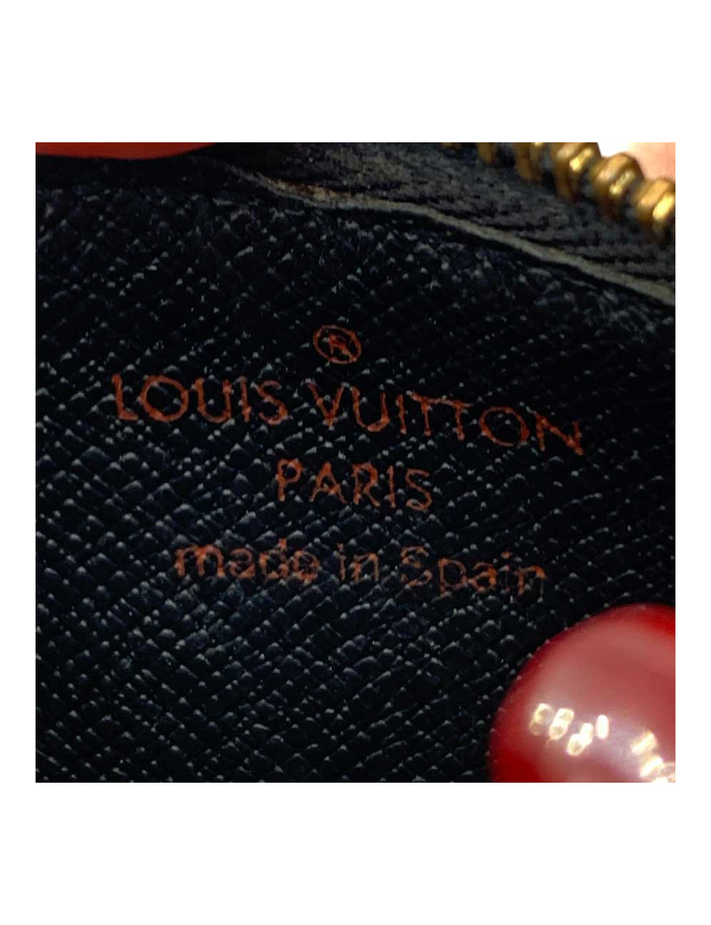 Porte clé LOUIS VUITTON cuir épi noir 