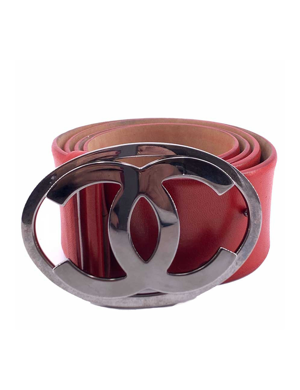 Ceinture cuir rouge CHANEL