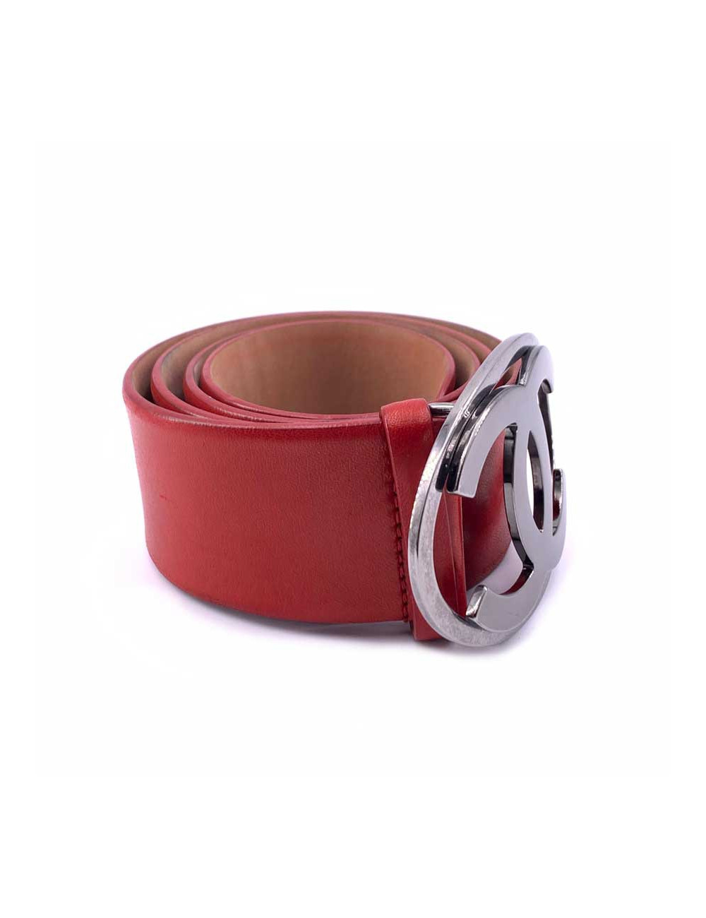 Ceinture cuir rouge CHANEL