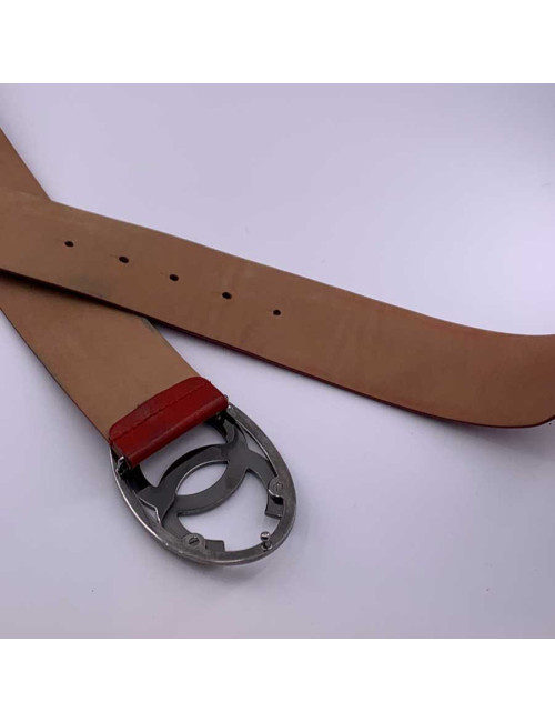 Ceinture cuir rouge CHANEL