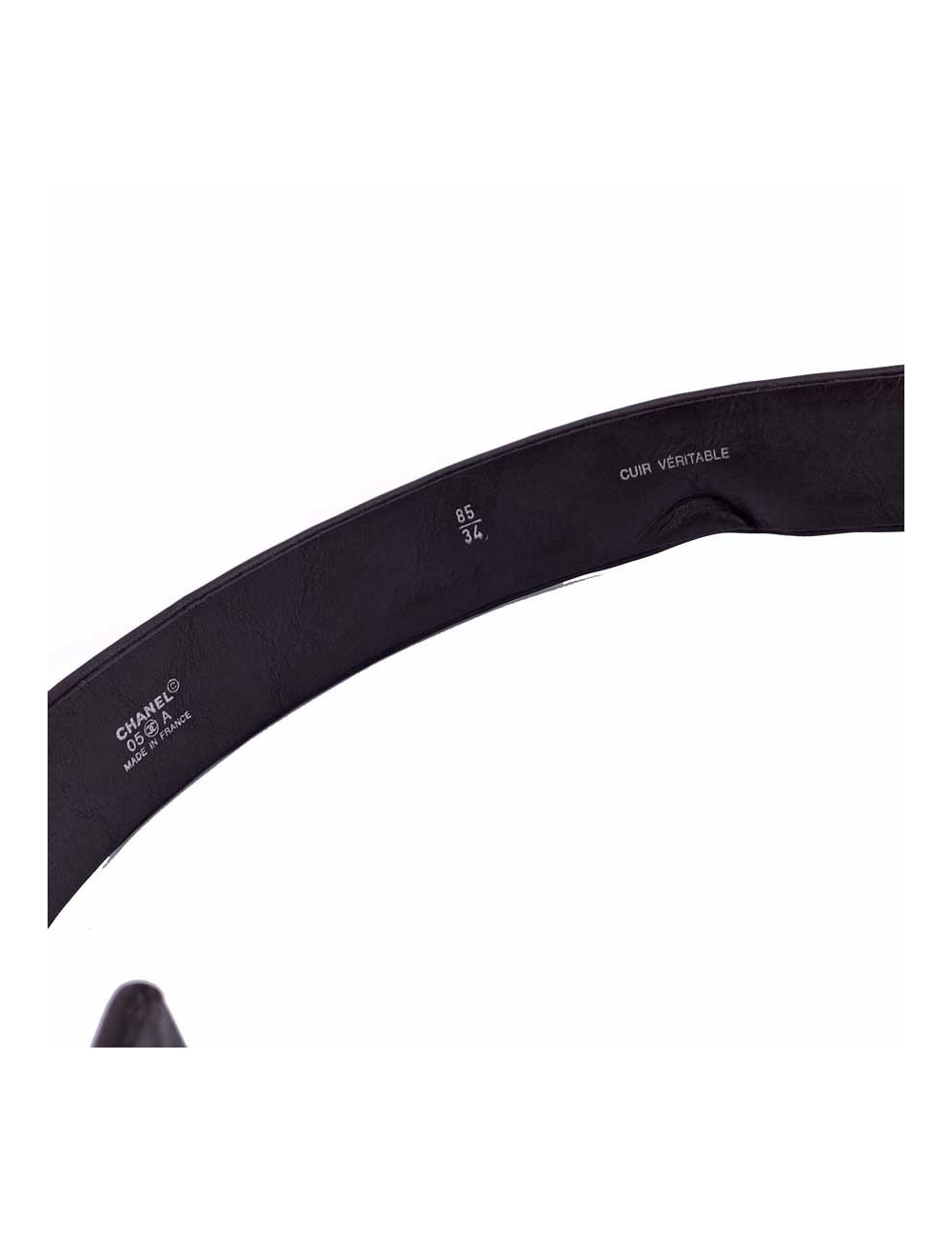 Ceinture cuir marron T85 CHANEL
