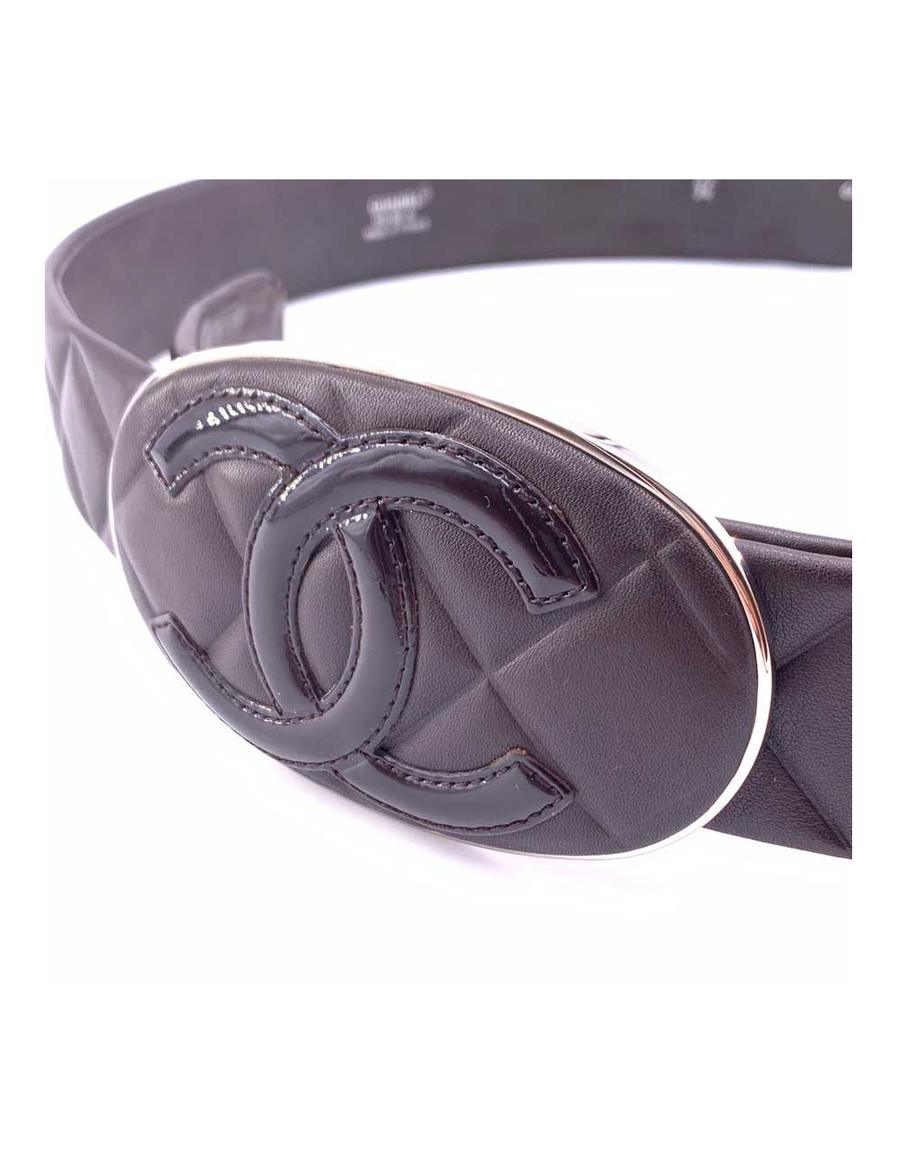 Ceinture cuir marron T85 CHANEL