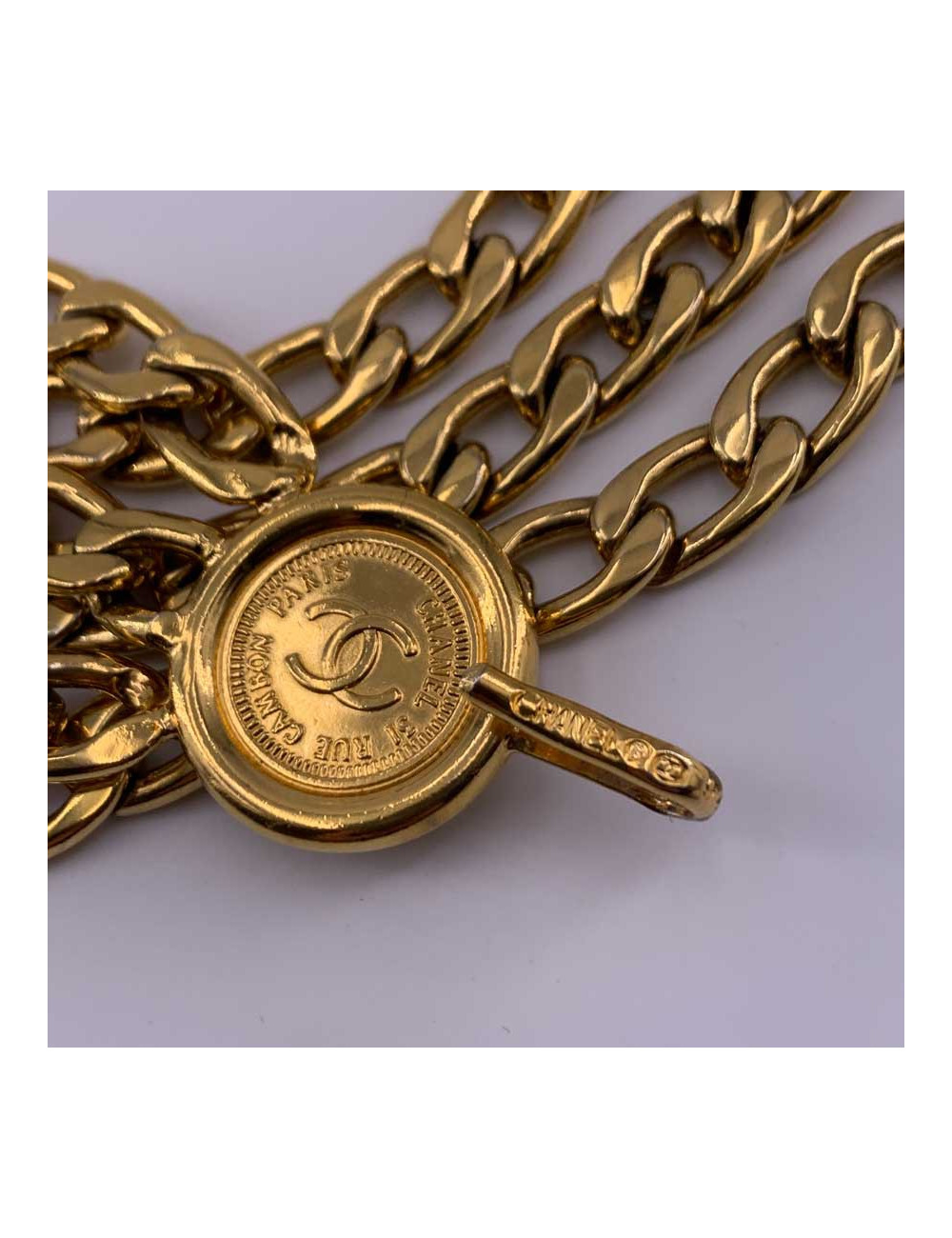 Ceintue vintage CHANEL dorée 3 rangs