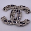 Large silver Chanel brooch, pearls and glass paste