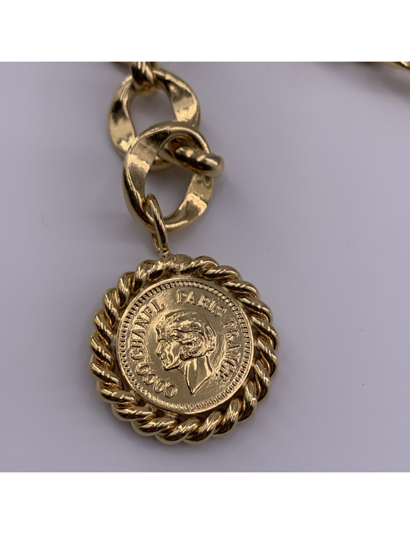 CHANEL Ceinture sautoir chaîne dorée Vintage