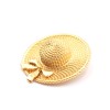 Broche chapeau CHANEL dorée vintage
