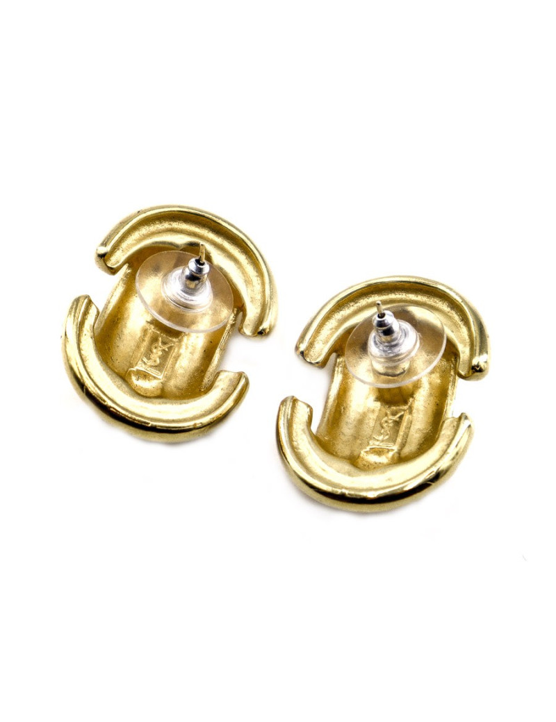 Boucles d'oreille clous YSL SAINT LAURENT Vintage
