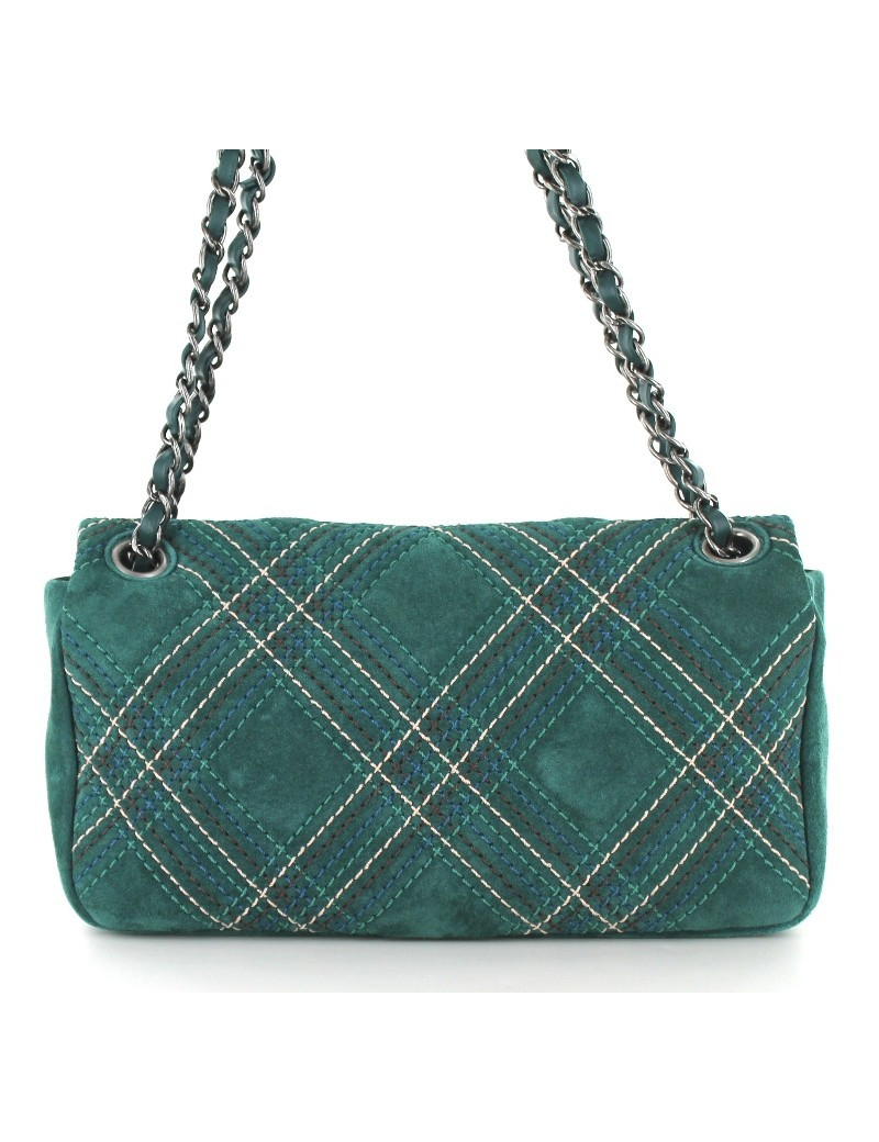 Sac CHANEL timeless en veau velours vert 