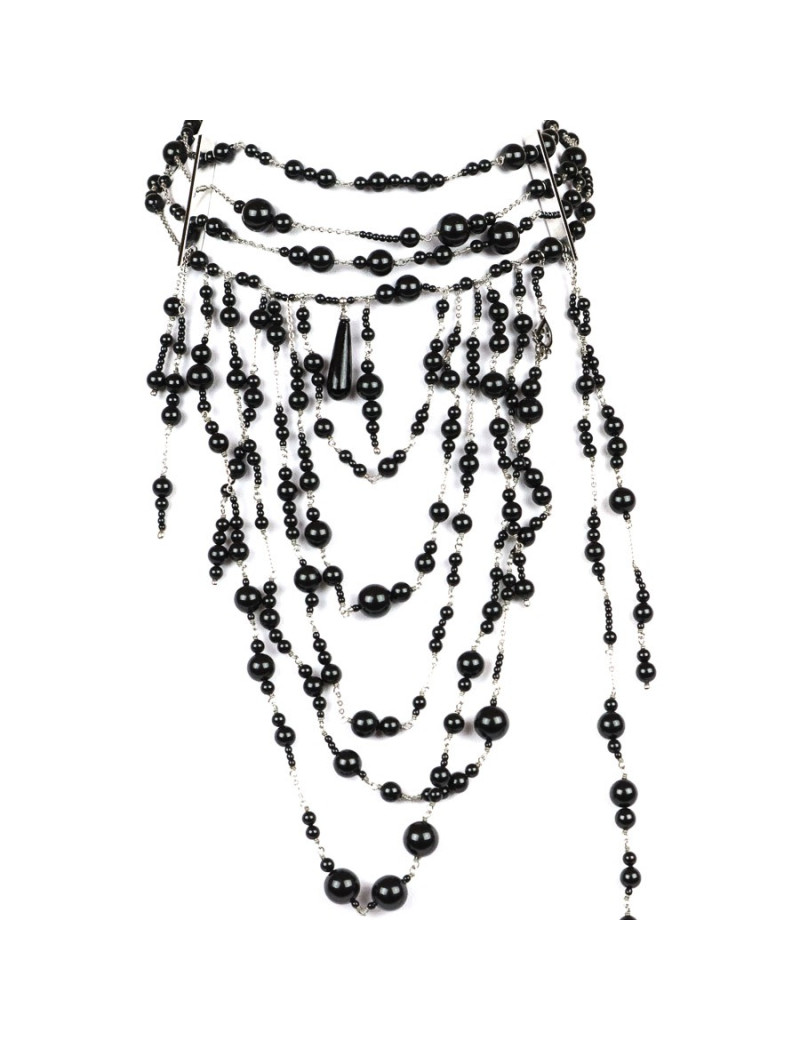 Plastron DIOR perles noires