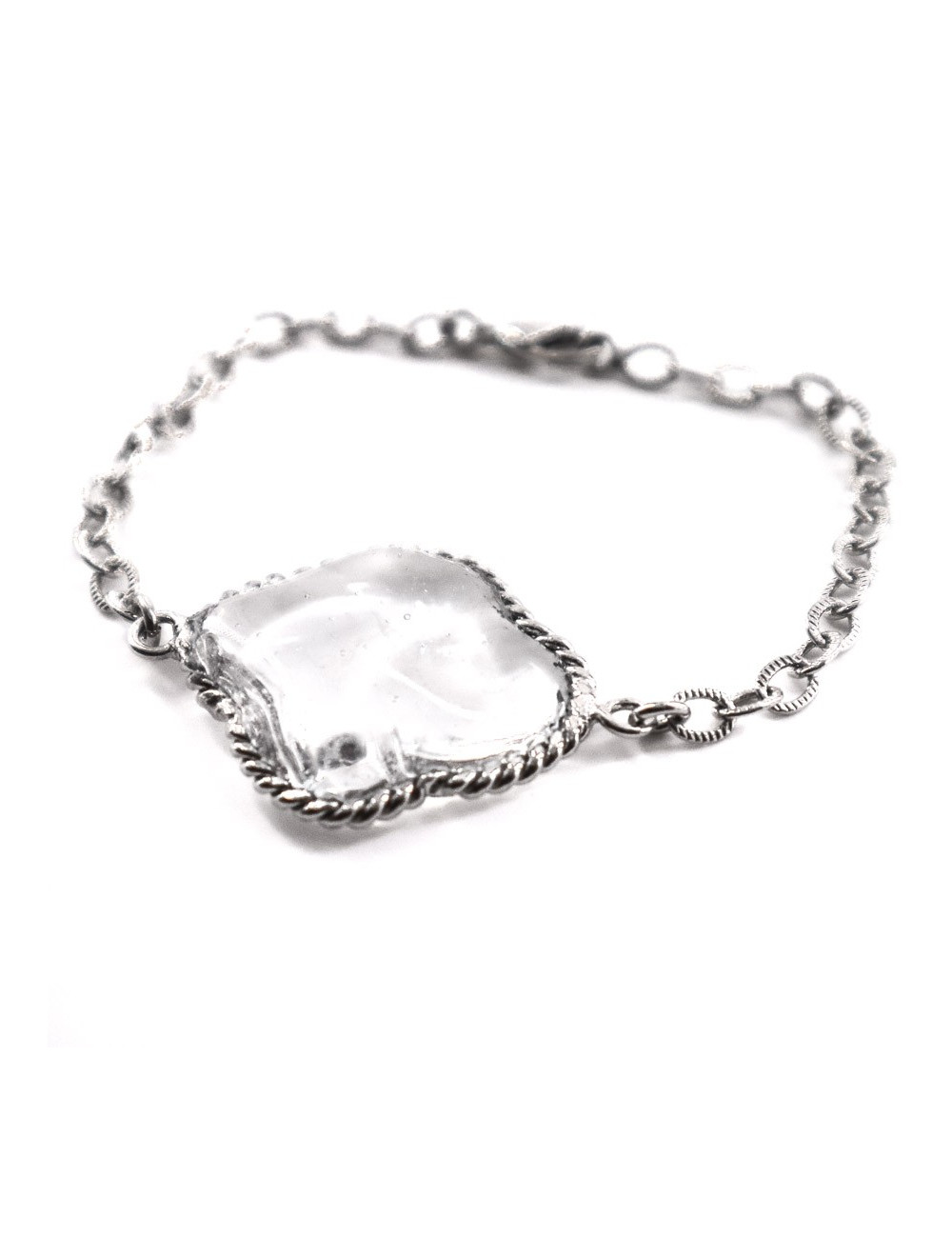 Manchette CHANEL métal matelassé doré Vintage