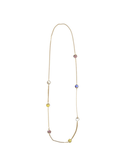 Sautoir Marguerite de VALOIS pâte de verre multicolore