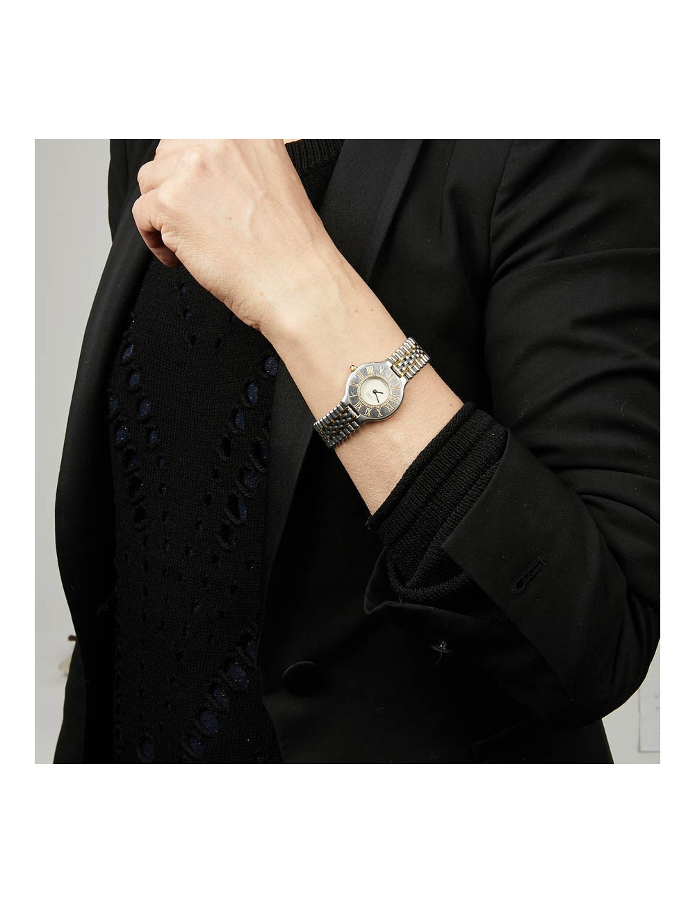 Must 21 CARTIER bracelet en acier et or