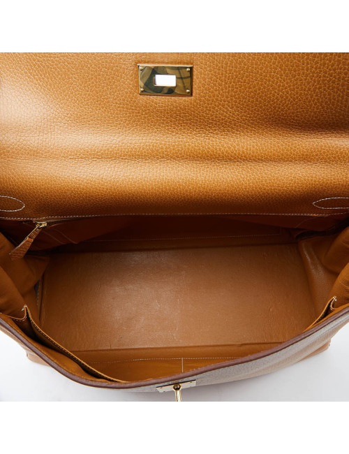 HERMES Kelly 40 cuir Courchevel gold