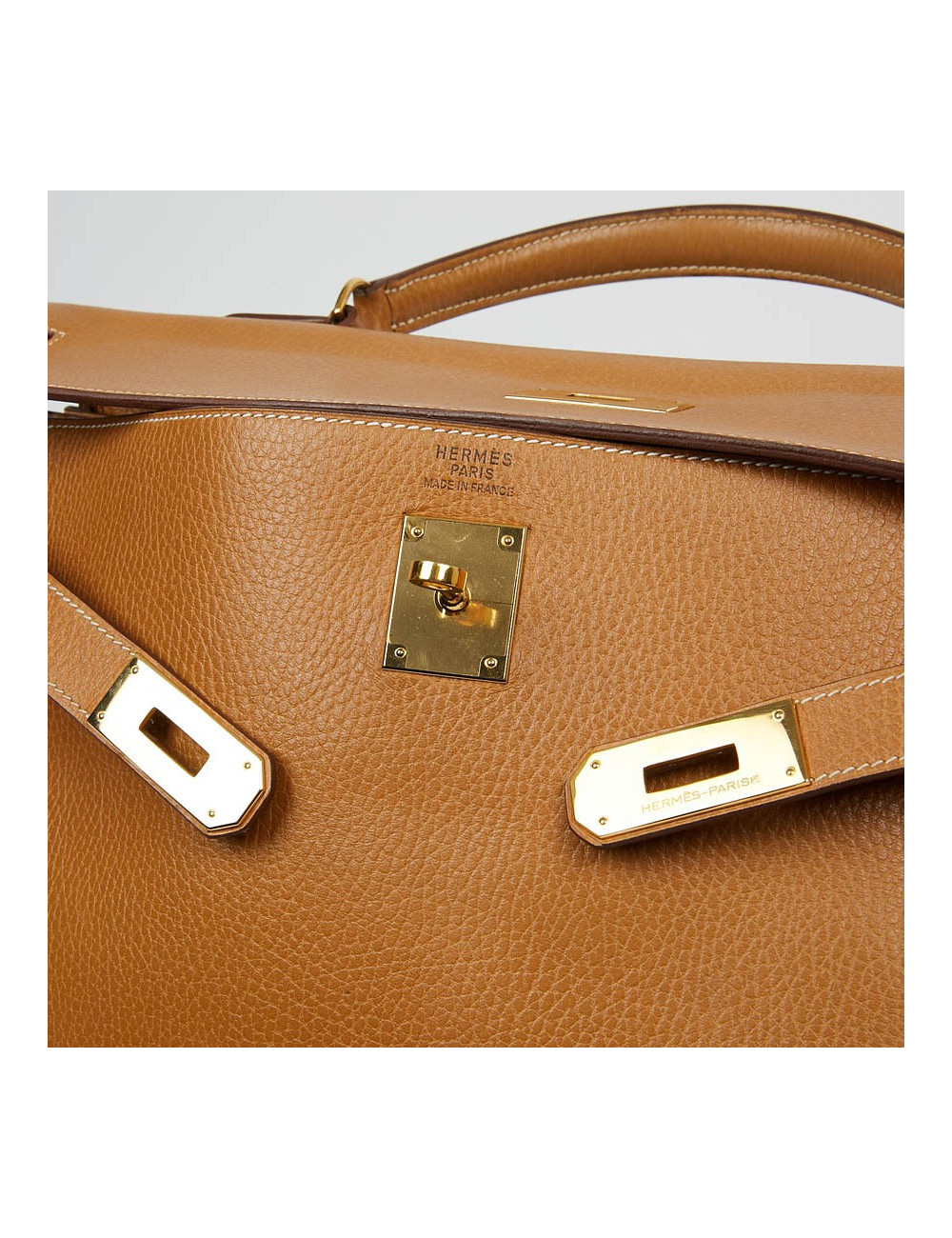 HERMES Kelly 40 cuir Courchevel gold