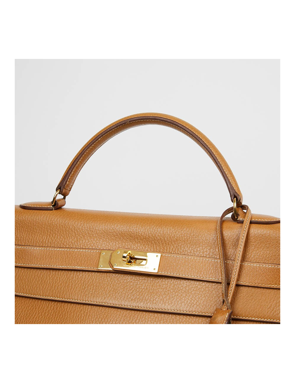 HERMES Kelly 40 cuir Courchevel gold