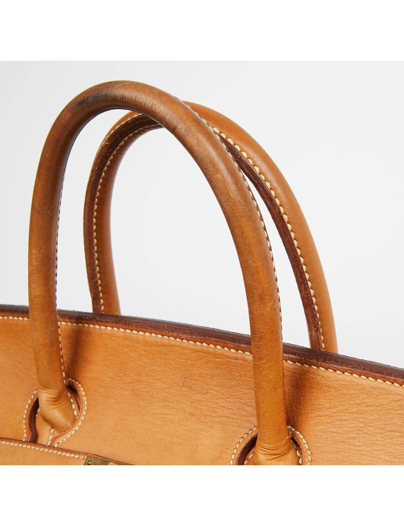 Haut à courroies HERMES toile et cuir