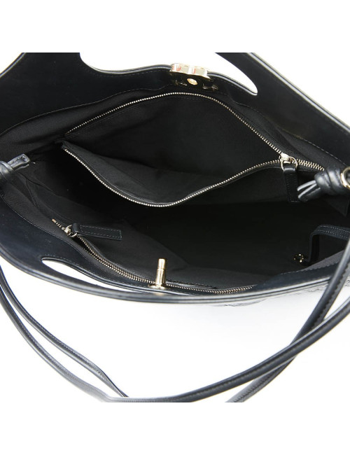 Grand cabas CHANEL 31 cuir froissé noir