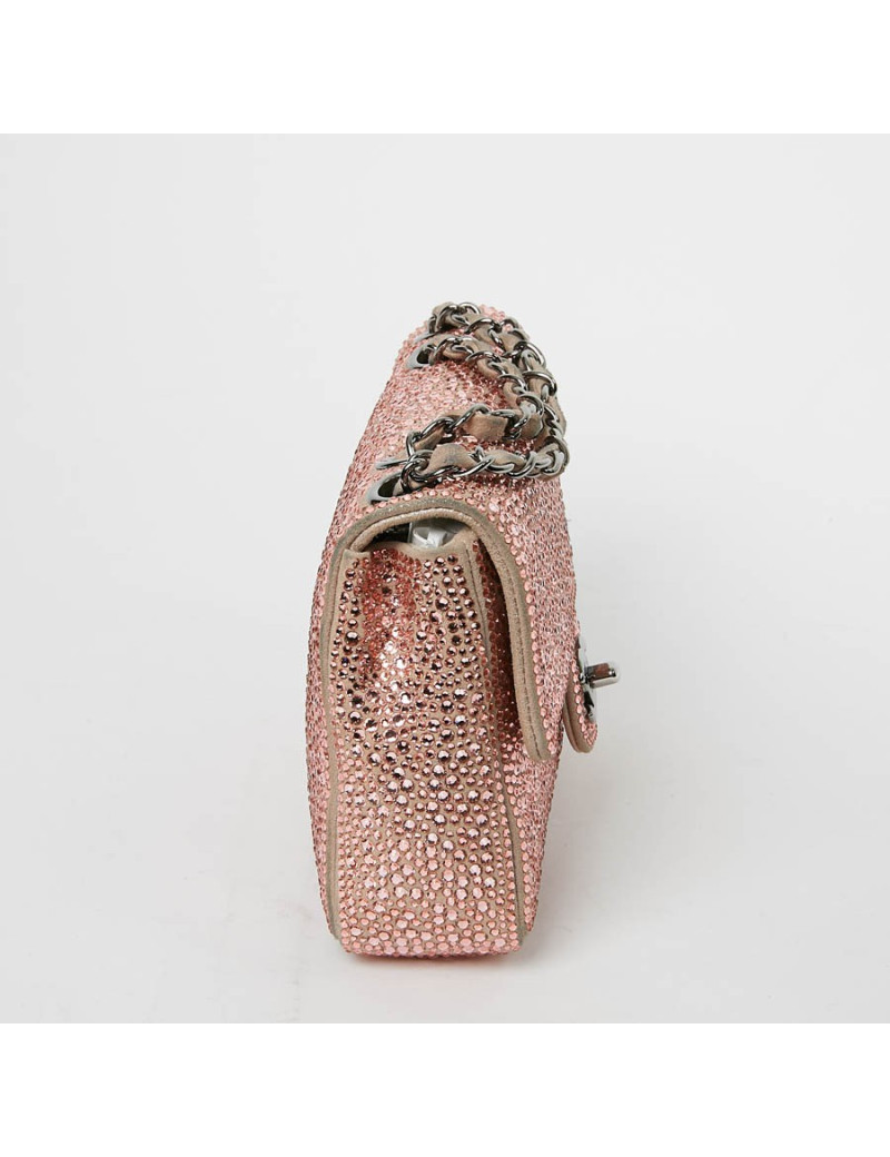 Sac CHANEL en veau velours incrusté de cristal