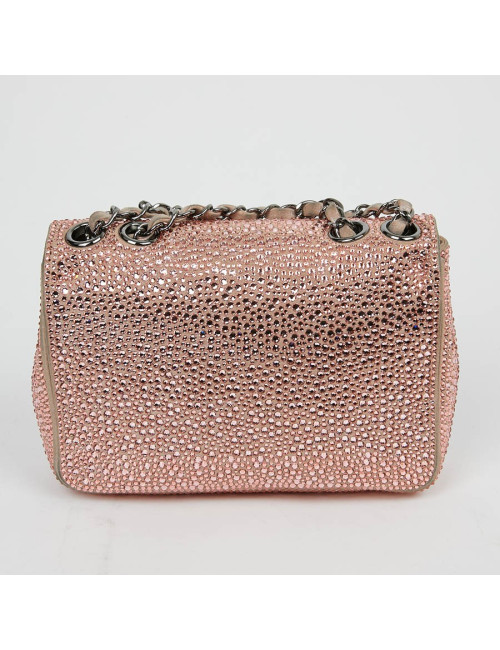 Sac CHANEL en veau velours incrusté de cristal