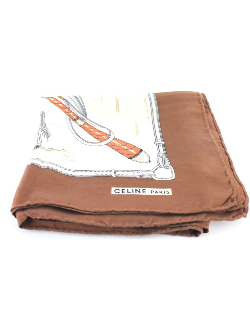 Foulard CELINE en soie imprimé 