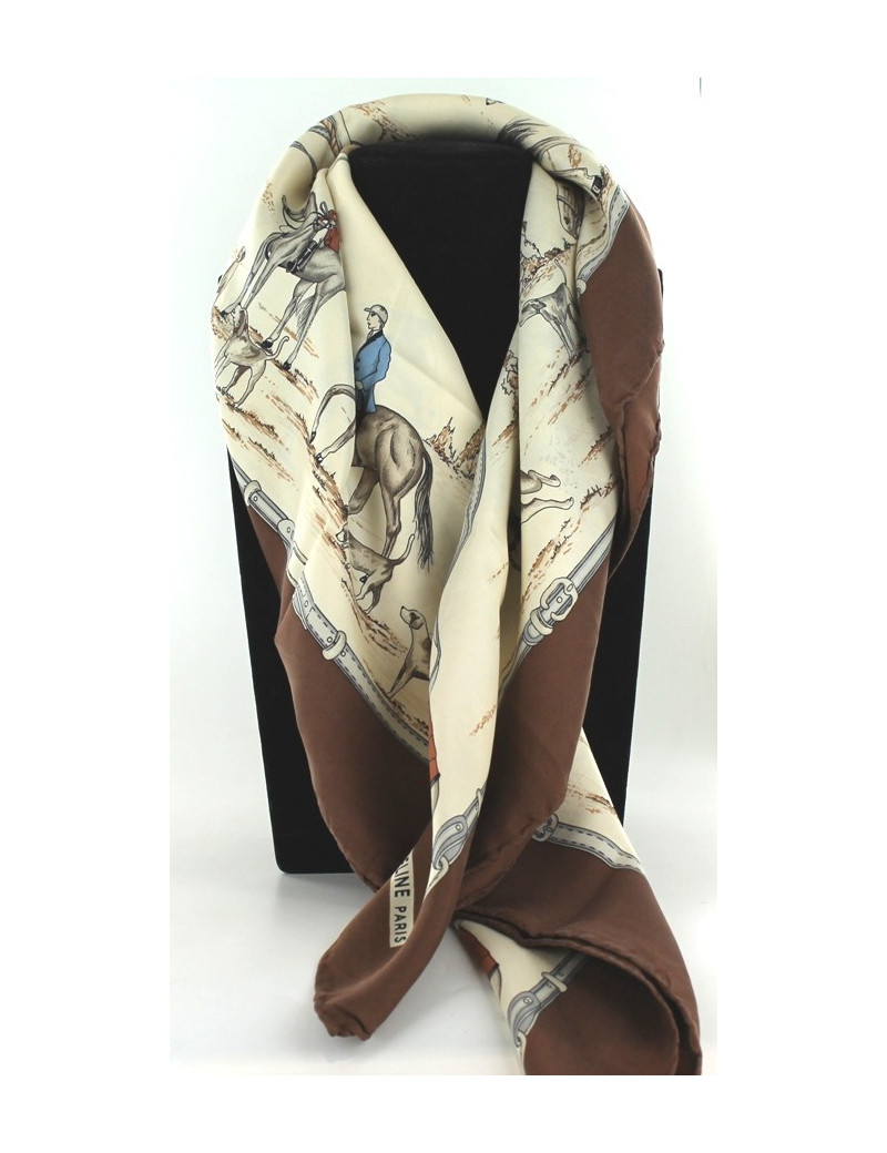 Foulard CELINE en soie imprimé 