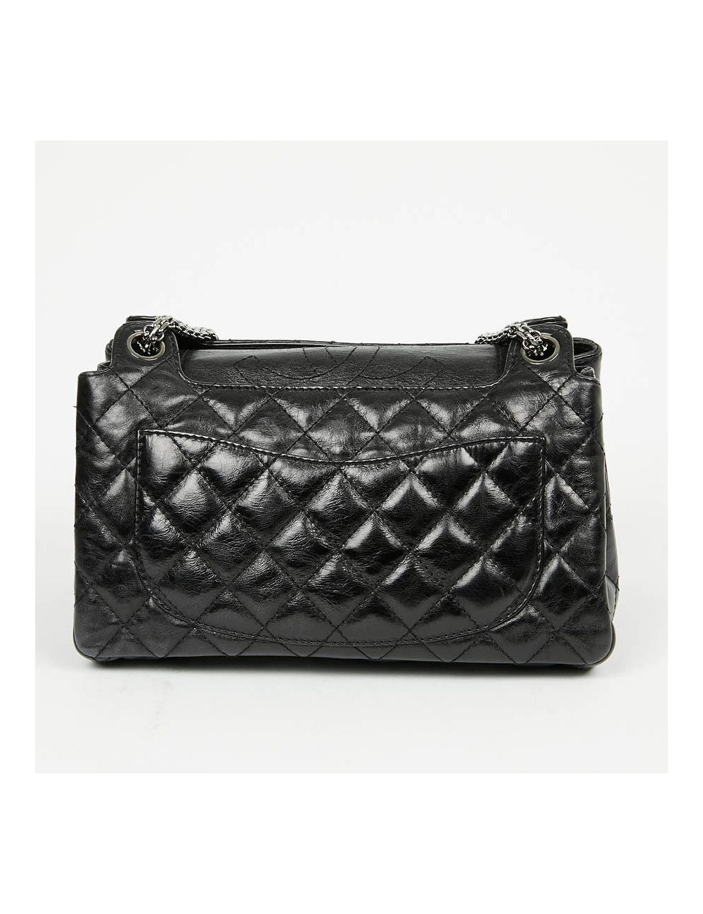 Sac CHANEL cuir froissé noir