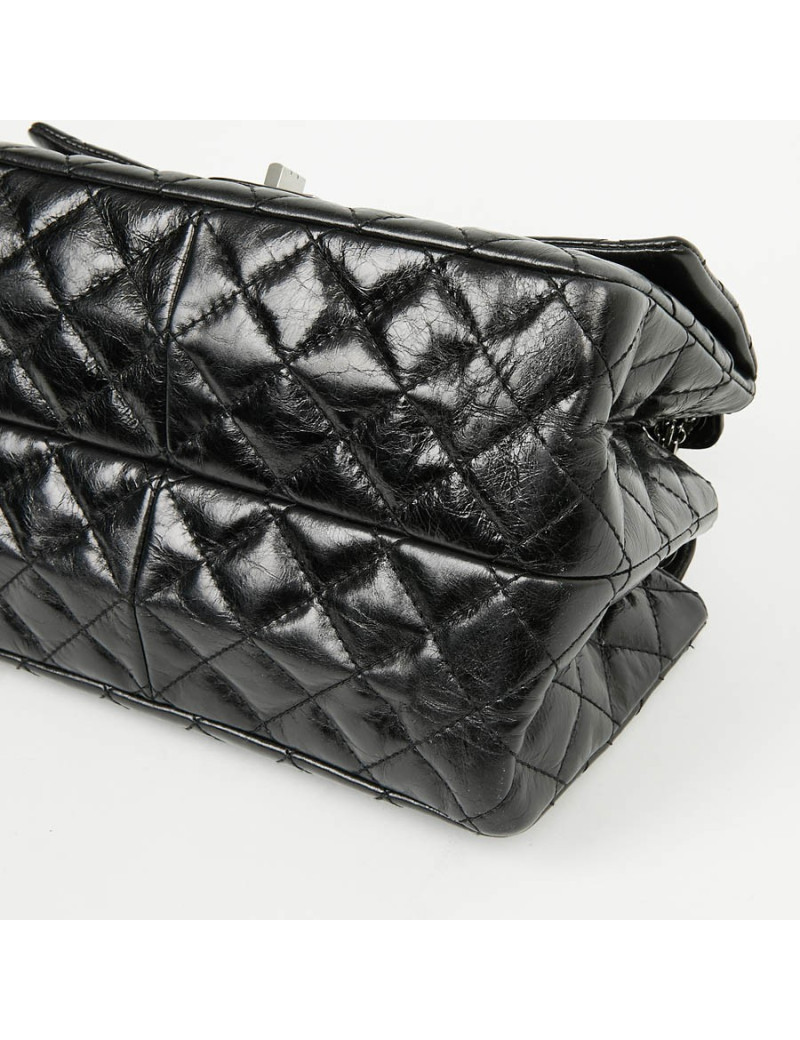 Sac CHANEL cuir froissé noir