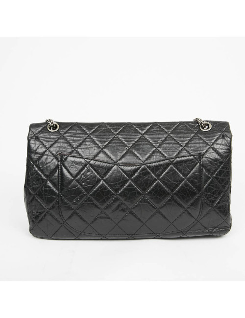 2.55 GM CHANEL cuir noir vieilli