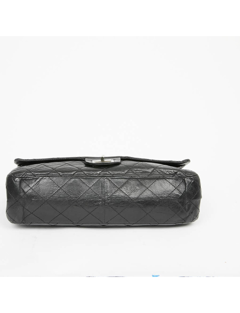 2.55 GM CHANEL cuir noir vieilli