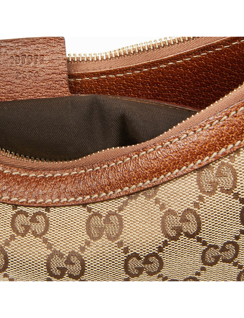 Sac GUCCI Bambou toile monogramme GG
