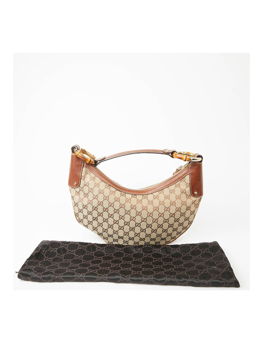 Sac GUCCI Bambou toile monogramme GG
