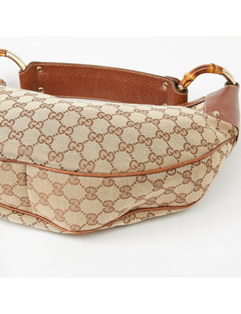 Sac GUCCI Bambou toile monogramme GG