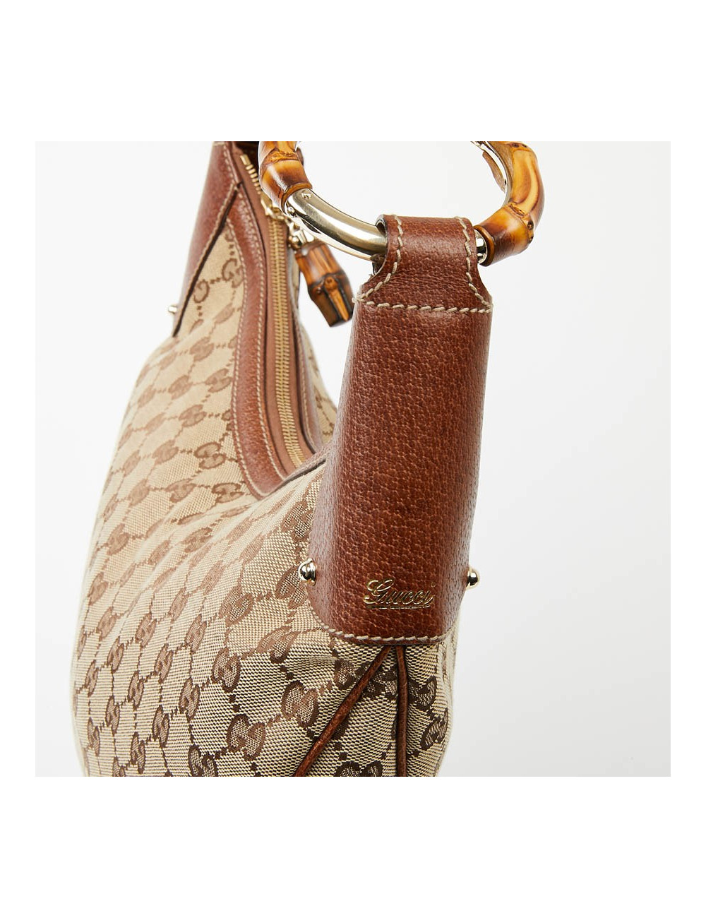 Sac GUCCI Bambou toile monogramme GG