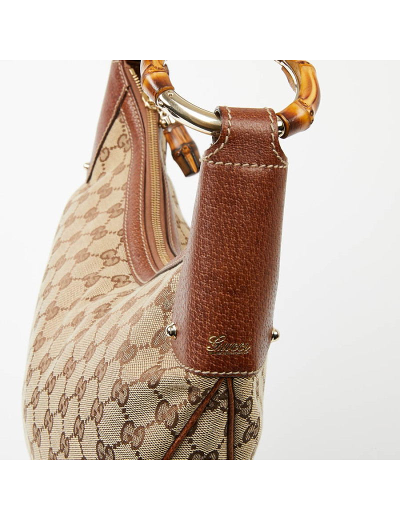 Sac GUCCI Bambou toile monogramme GG