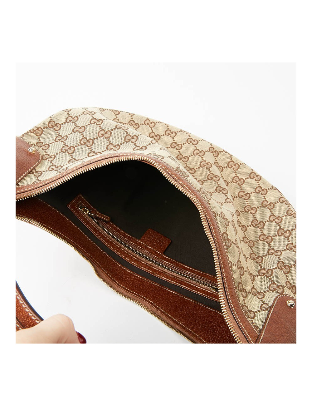 Sac GUCCI Bambou toile monogramme GG