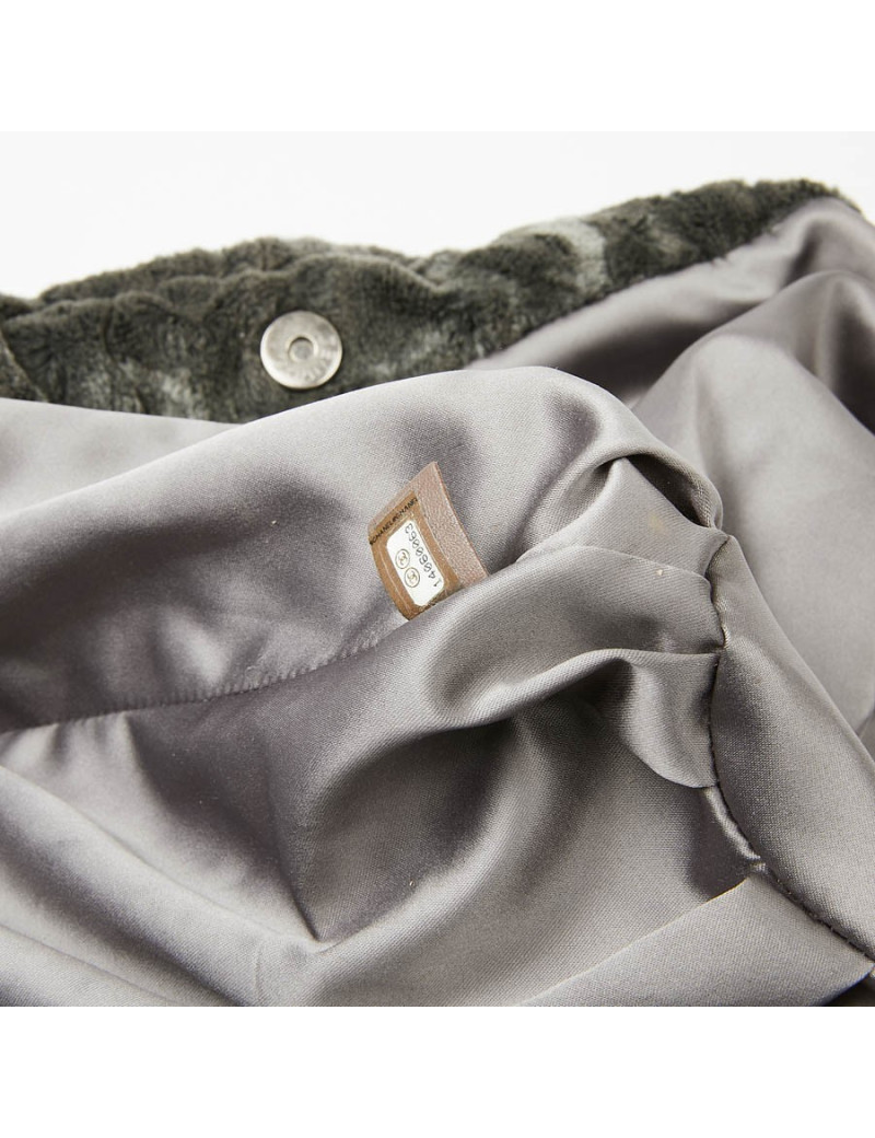 Besace CHANEL velours de soie gris