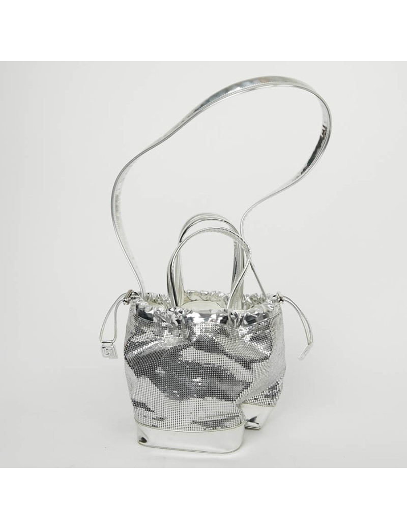 Sac PACO RABANNE cotte de maille argent