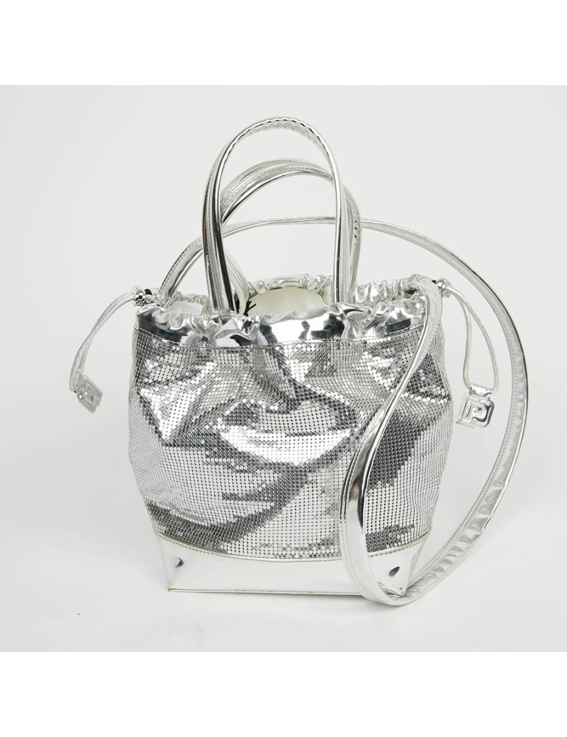 Sac PACO RABANNE cotte de maille argent