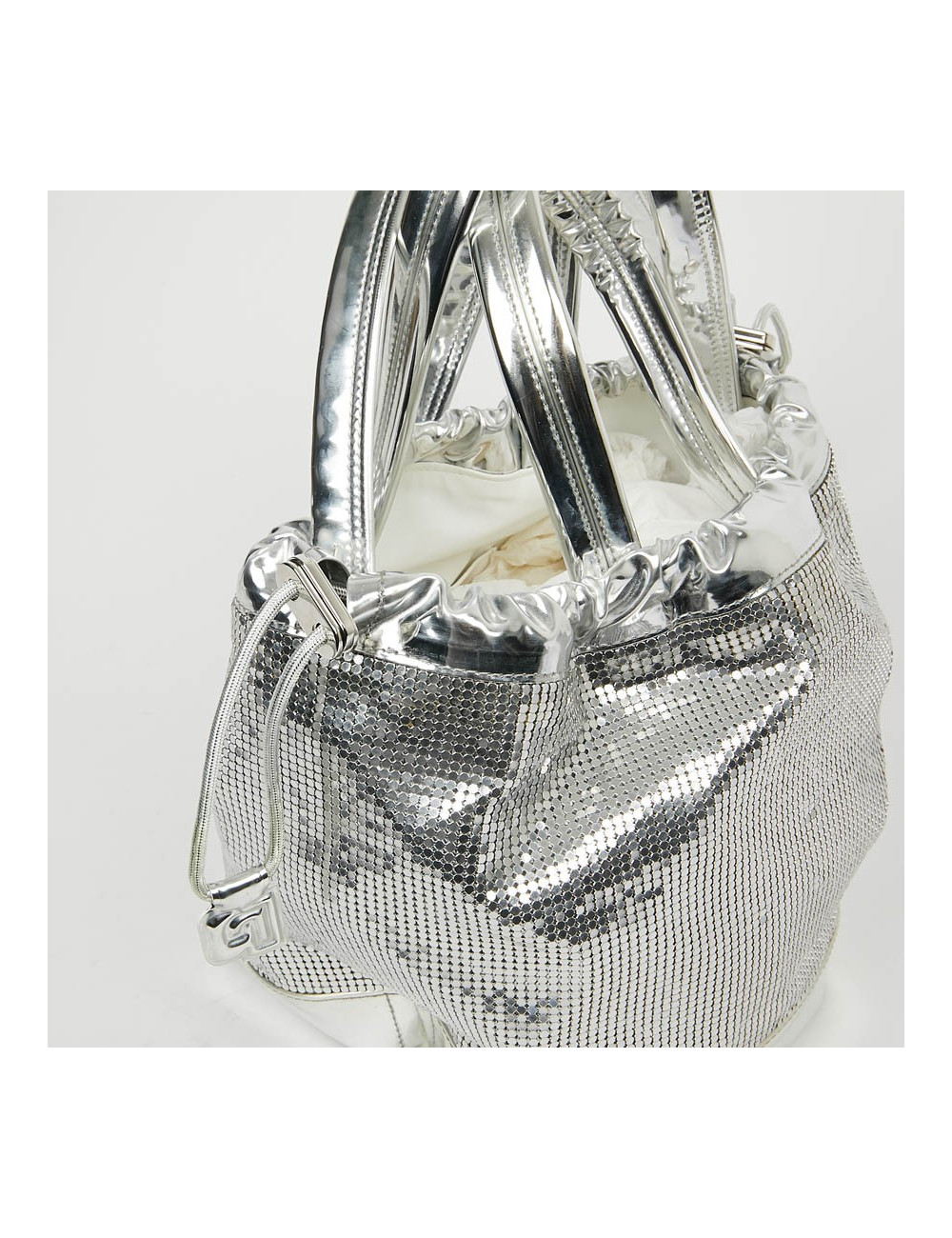 Sac PACO RABANNE cotte de maille argent