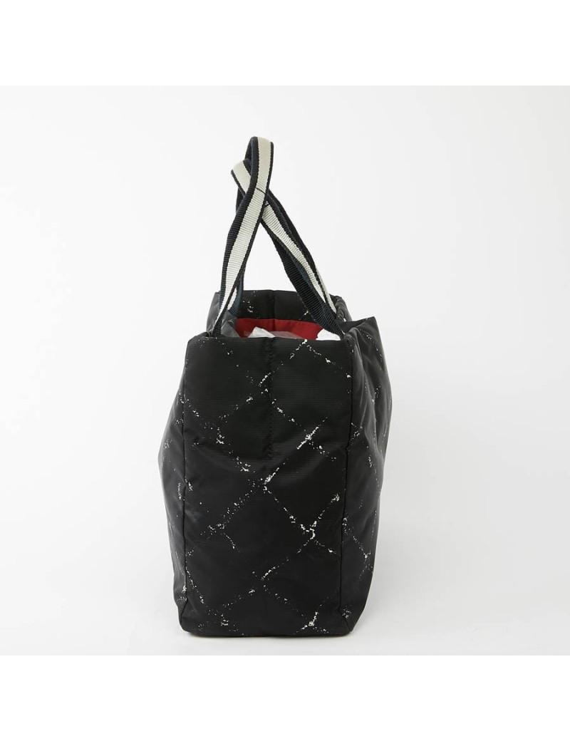 Cabas CHANEL toile noire et blanc