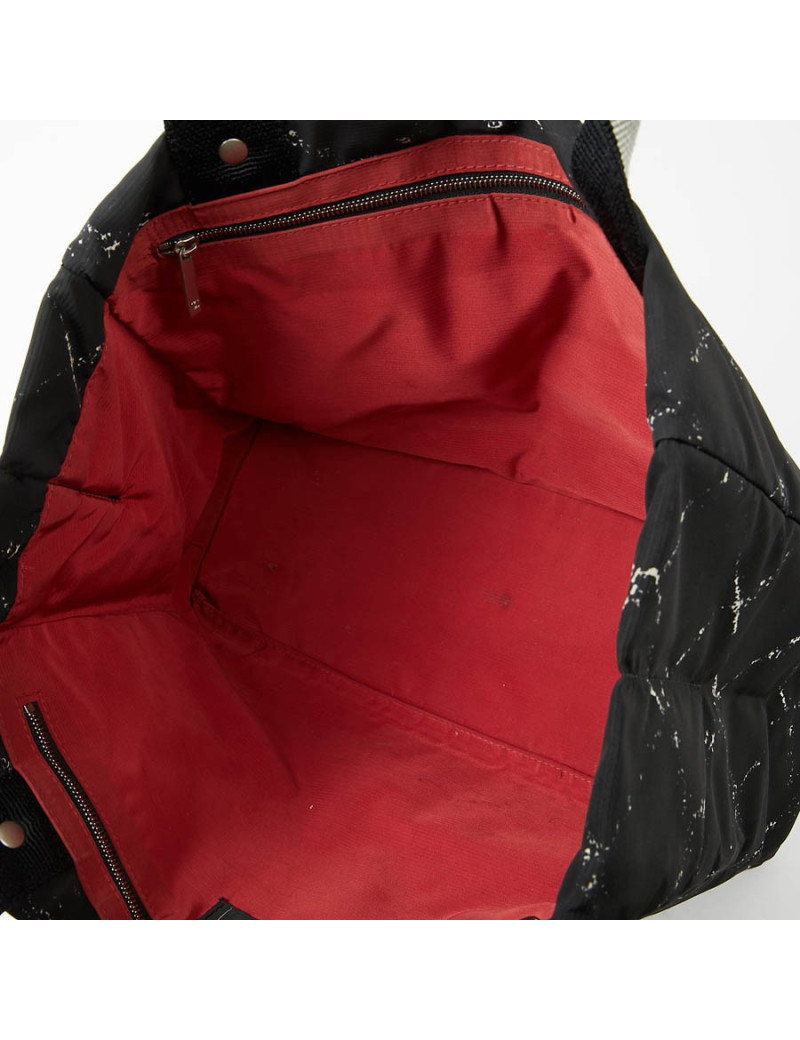 Cabas CHANEL toile noire et blanc