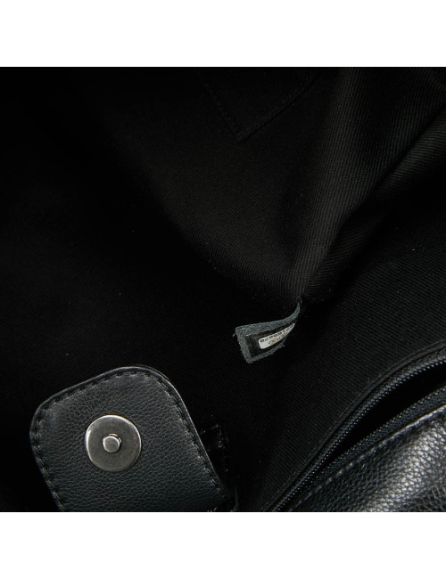 Sacoche CHANEL cuir caviar souple noir