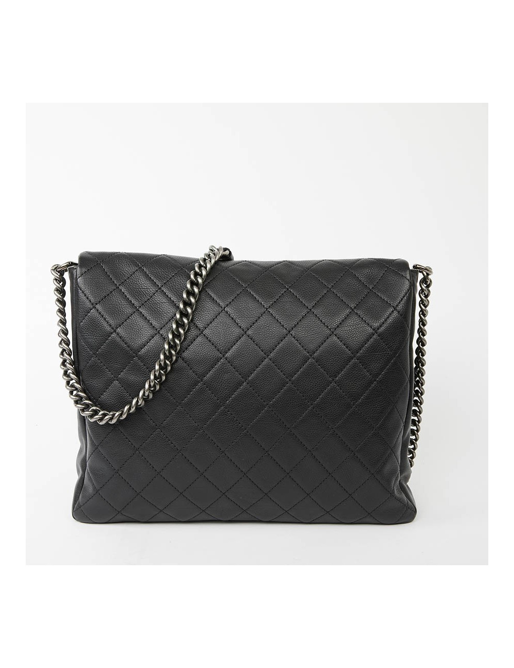 Sacoche CHANEL cuir caviar souple noir