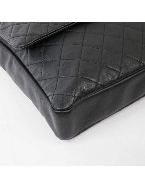 Sacoche CHANEL cuir caviar souple noir